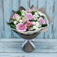 Букет цветов из:  Герберы, Альстромерии и Хризантемы в Радченко