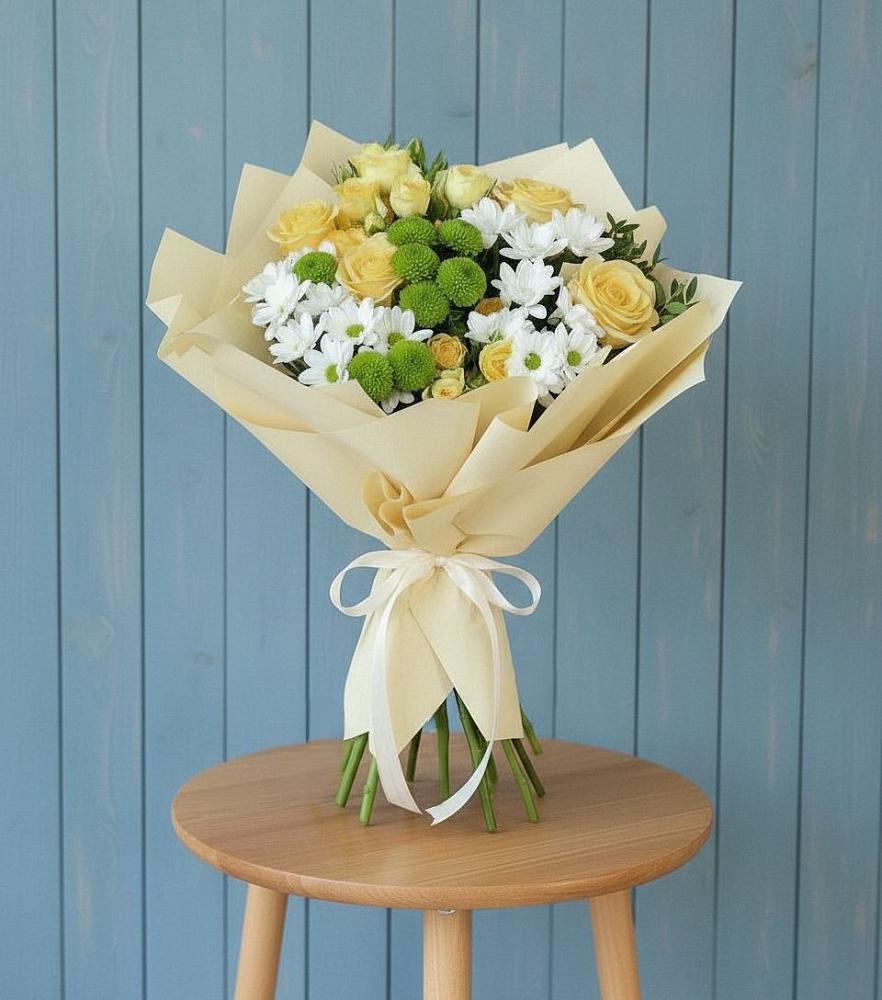 Букет цветов из: Хризантемы и Розы в Радченко