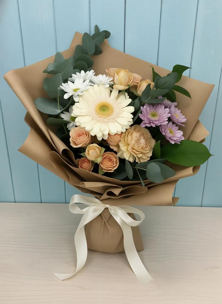Букет цветов из: Герберы и Хризантемы в Радченко