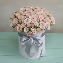 Цветочная композиция из Розы в шляпной коробке в Радченко