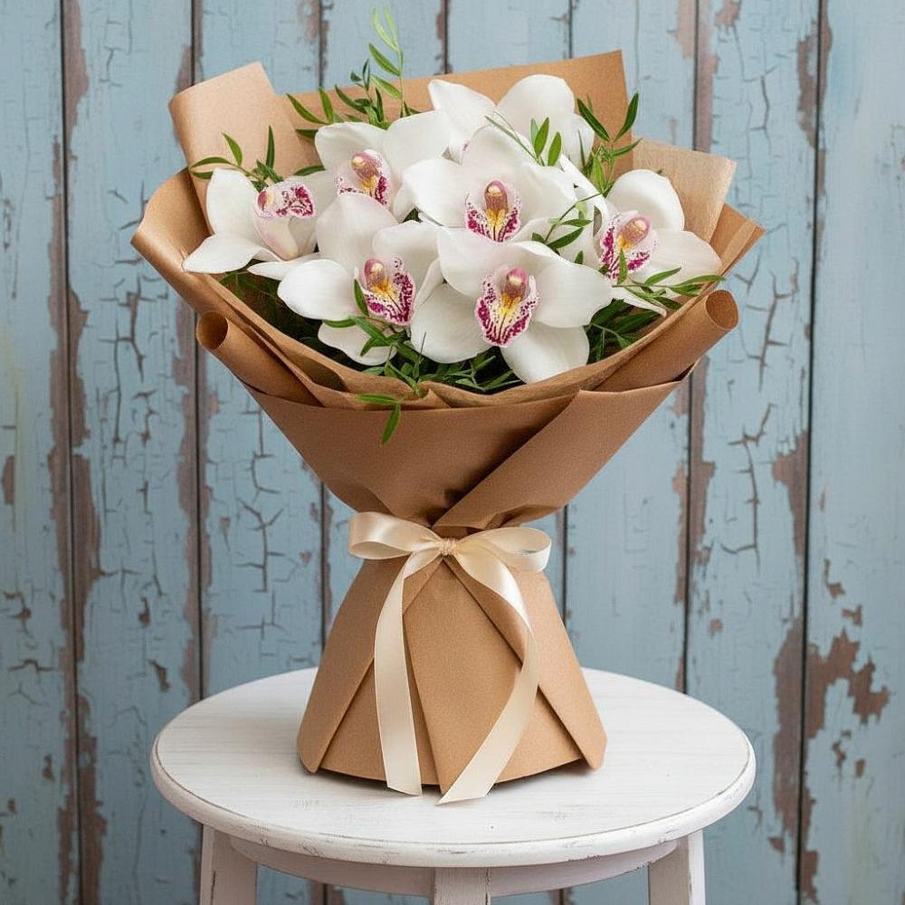 Букет цветов из: Орхидеи и Розы в Радченко