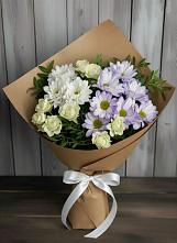 Букет цветов из:  Хризантемы и Розы в Радченко