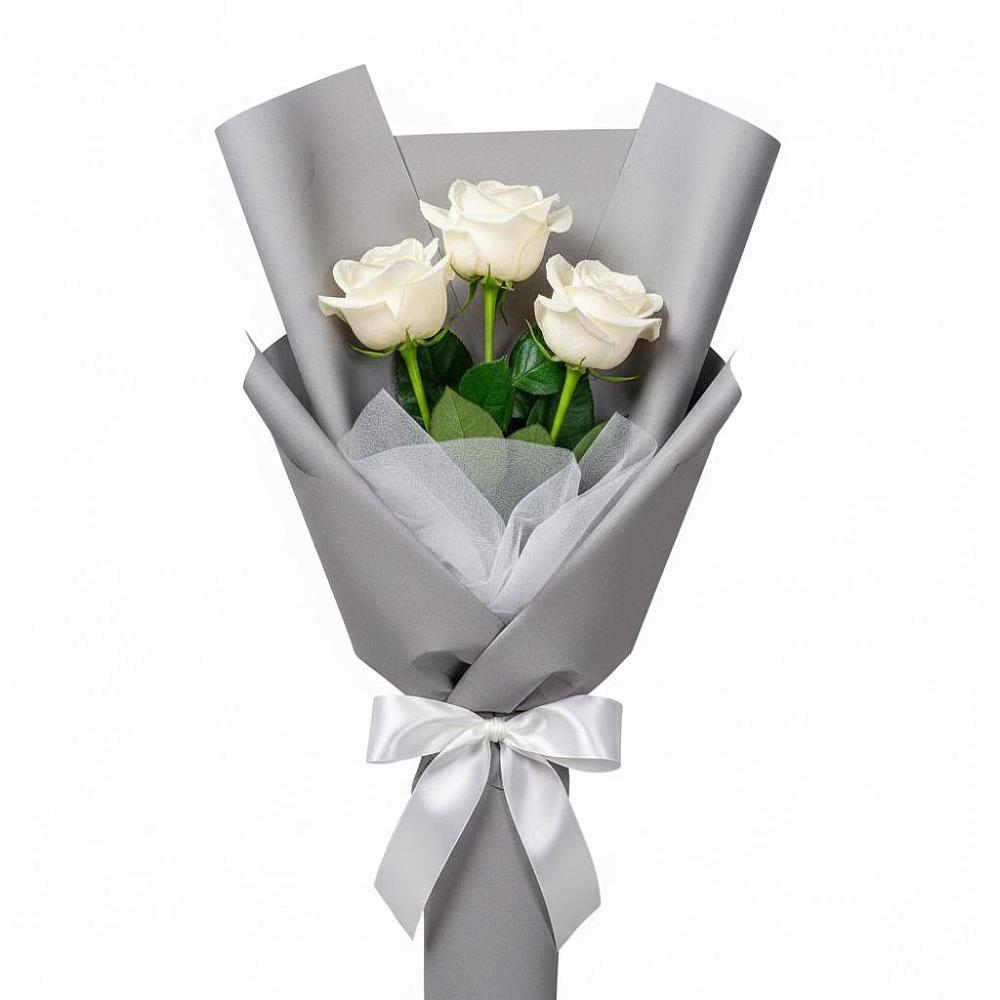 Букет 3 белые розы в Радченко
