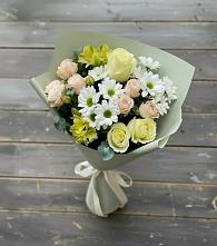 Букет цветов из:  Альстромерии, Розы и Хризантемы в Радченко